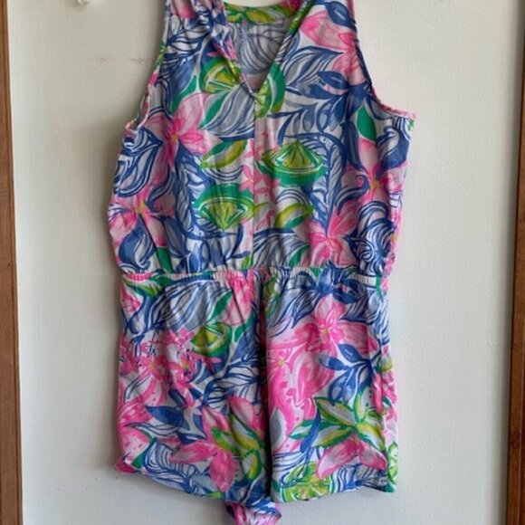 LILLY PULITZER Girls Kids Havana Cocktail Mini Pearl Romper Size XL 12 14 - Picture 5 of 16